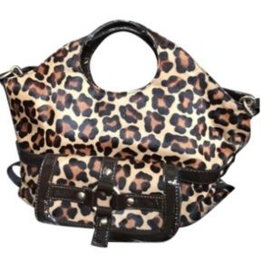 NWOT Michael Kors calf hair/ patented leather tote